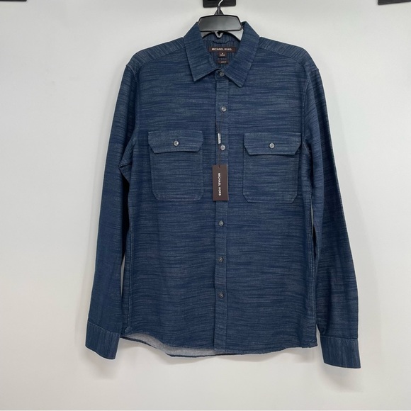 NWT MICHAEL KORS CottonSlim Button Up ShirtSize M New
